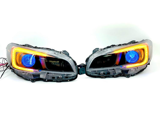 Right & Left RGB LED Demon Eye Headlights 2015-2021 Subaru WRX